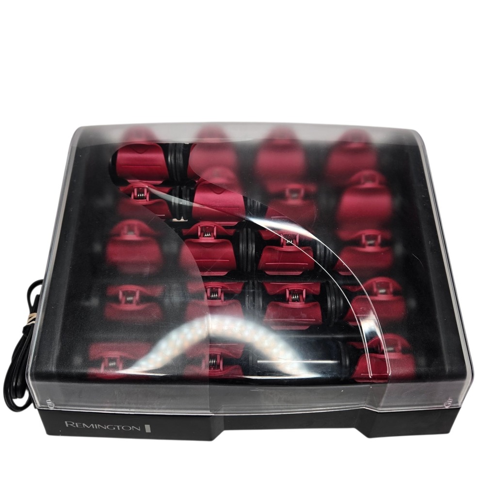 Remington TStudio Hot Rollers Curlers Heated Ceramic Clips Red H-9097 Tested